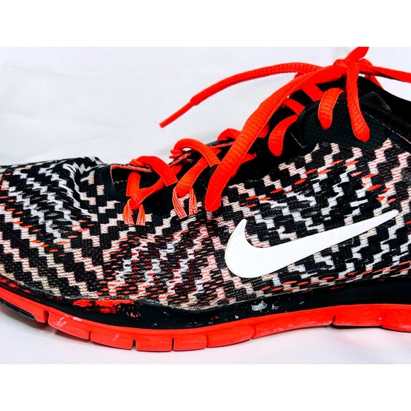 Nike Free 5.0 TR Fit 4 Women's Training Shoe~ Black/White/Coral~ Women's Size 8 - Picture 11 of 14